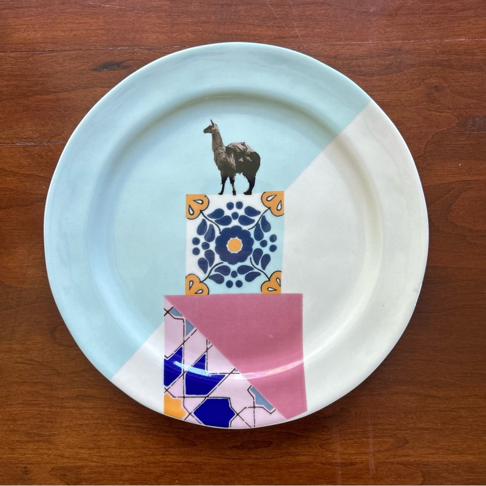 Anthropologie Llama Dessert Plate